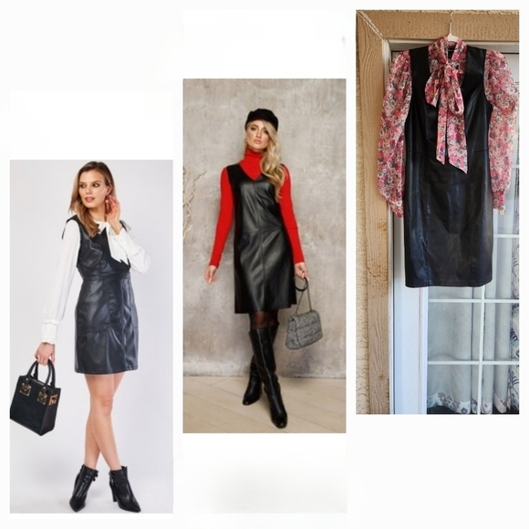 Armani exchang‎ Faux Leather Dress - Picture 1 of 9